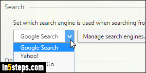 Change search engine in Opera - Step 4