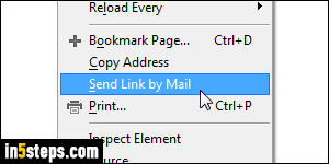 Send email link from Opera - Step 1