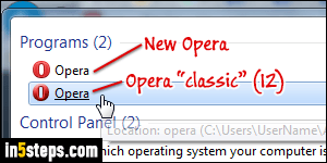 Enable one-key shortcuts in Opera - Step 1