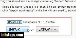 Import Chrome bookmarks to Opera - Step 4