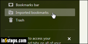 Import Chrome bookmarks to Opera - Step 5
