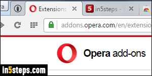 Install an extension in Opera - Step 1