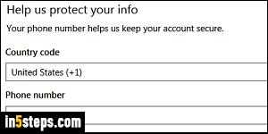 Create an Outlook email account - Step 4
