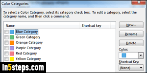 Customize categories in Outlook Mail - Step 1