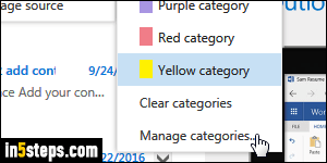 Customize categories in Outlook Mail - Step 2