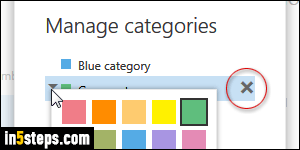 Customize categories in Outlook Mail - Step 3