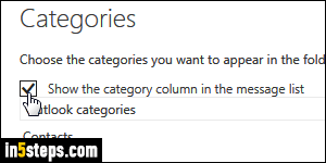 Customize categories in Outlook Mail - Step 4