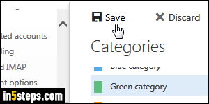 Customize categories in Outlook Mail - Step 5