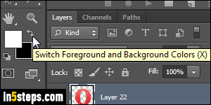 Change color in Photoshop (foreground / background / fill)