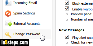 Change Rackspace email password - Step 3