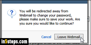 Change Rackspace email password - Step 4