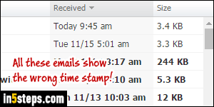 Change time zone in Rackspace Mail - Step 1