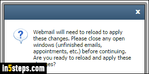 Change time zone in Rackspace Mail - Step 5