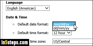 Change time zone in Rackspace Mail - Step 6