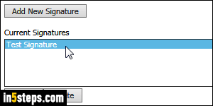 Create a signature in Rackspace Mail - Step 5