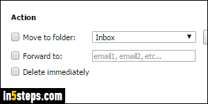 Create filter in Rackspace Mail - Step 5