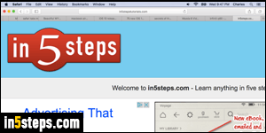 Change font size in Safari - Step 2