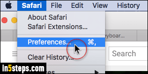 Change Safari homepage - Step 2