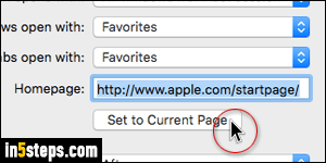 Change Safari homepage - Step 4