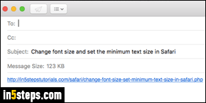 Email page or link from Safari - Step 4