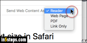 Email page or link from Safari - Step 6