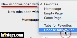 Set multiple tabs as homepage in Safari - Step 5