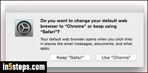 Set Safari as default browser - Step 2