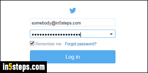 Change Twitter password - Step 2