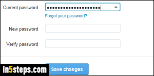 Change Twitter password - Step 4
