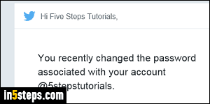 Change Twitter password - Step 5