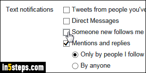 Disable Twitter notifications - Step 5