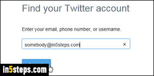 Reset Twitter password - Step 3