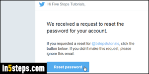 Reset Twitter password - Step 5