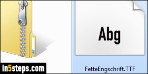 Add font in Windows 7/8/10 - Step 2