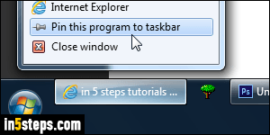 Add icon to taskbar - Step 3