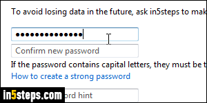 Add password in Windows 7 - Step 3