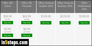 Buy Office 2016 / 365 after trial expires - Step 2