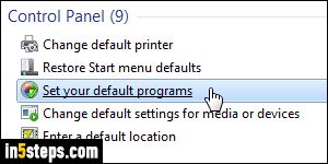 Change default browser in Windows 7 - Step 3