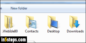 Change folder icon in Windows 7 - Step 1