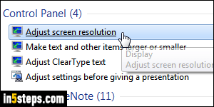 Change screen resolution in Windows 7 - Step 2