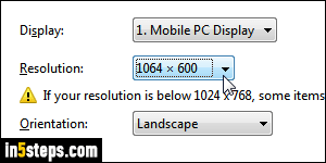 Change screen resolution in Windows 7 - Step 4