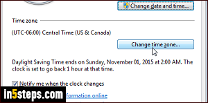 Change time (zone) in Windows 7/8 - Step 4