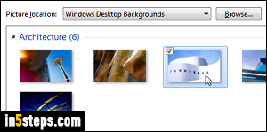 Change wallpaper in Windows 7 - Step 3
