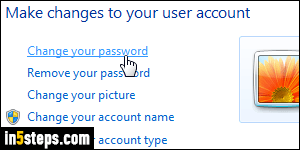 Change Windows 7 password - Step 3