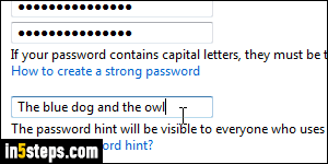 Change Windows 7 password - Step 5