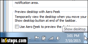 Disable Aero Peek - Step 3