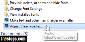 Disable ClearType in Windows 7 - Step 2