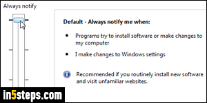 Disable UAC in Windows 7 - Step 3