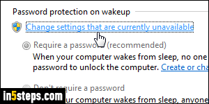 Disable Windows sleep password - Step 3