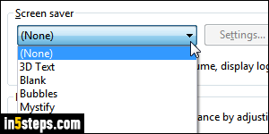 Set or change screensaver in Windows 7 - Step 3